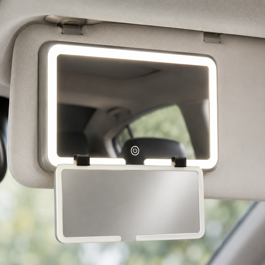Espejo de Maquillaje con Luz Led para Auto